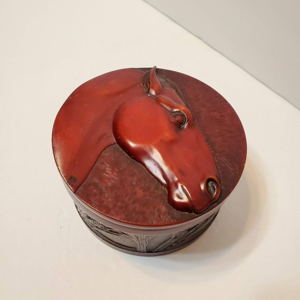 BOMA Horse Head Lidded Box, Made in Canada, Northwest Coastal Indians, Equine